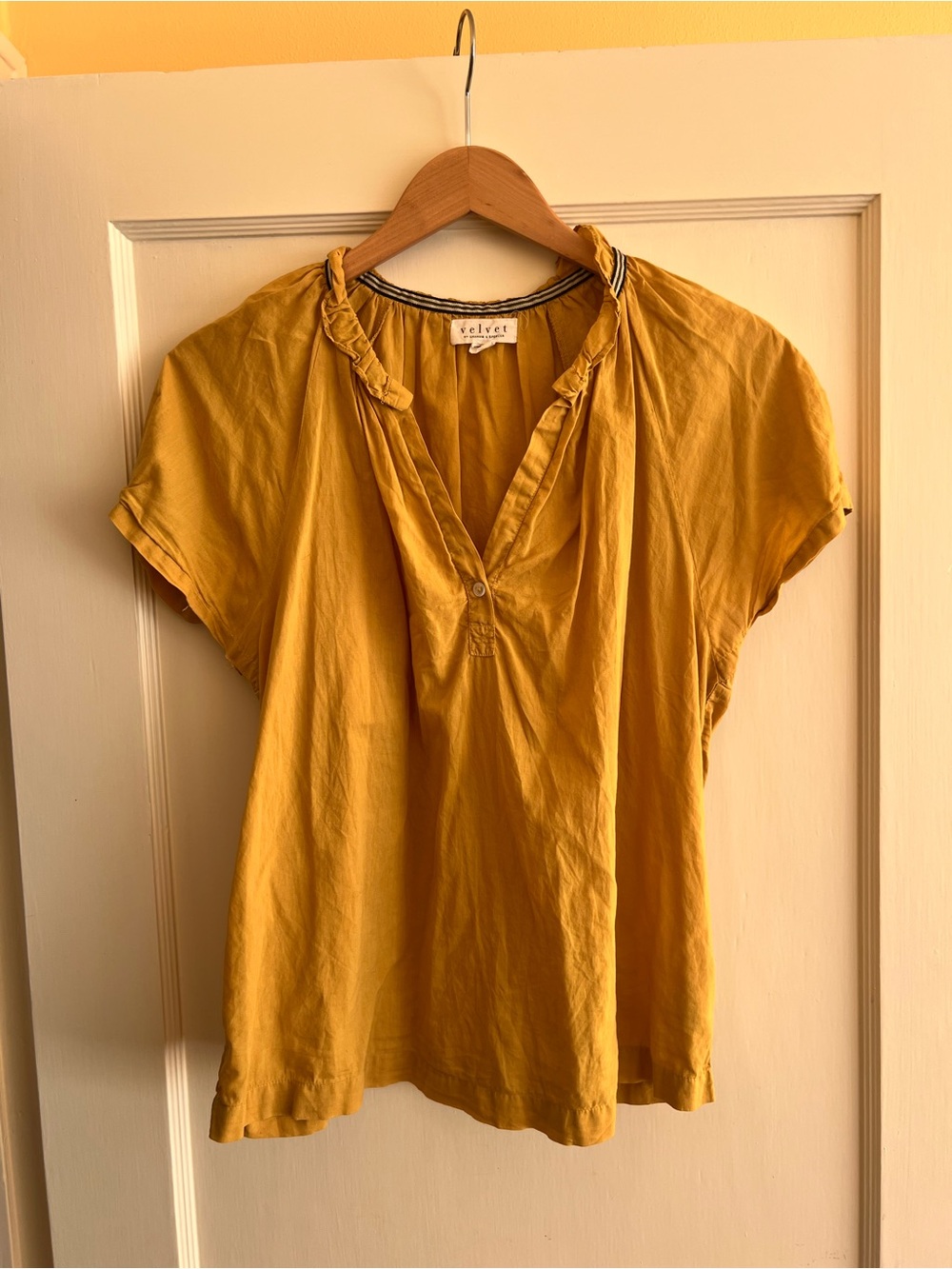 Velvet Short-Sleeve Top